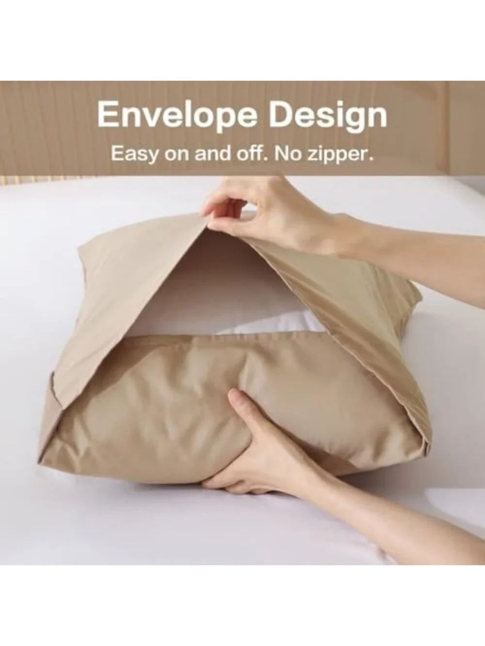 King Size Taupe Brown Comforter Set - 3pc Boho Tan Bedding, Lightweight